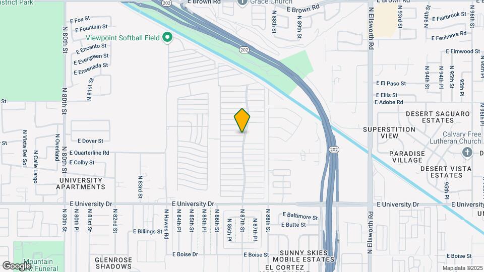 8700 E University Dr Map and Location Details