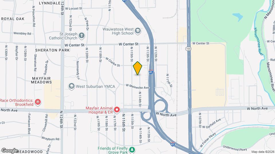 2451 N 114th St, Unit Upper duplex unit Map and Location Details