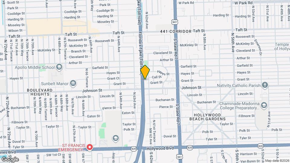 6209 Grant St Map and Location Details