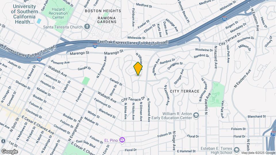 1163 N Ditman Ave, Unit A Map and Location Details