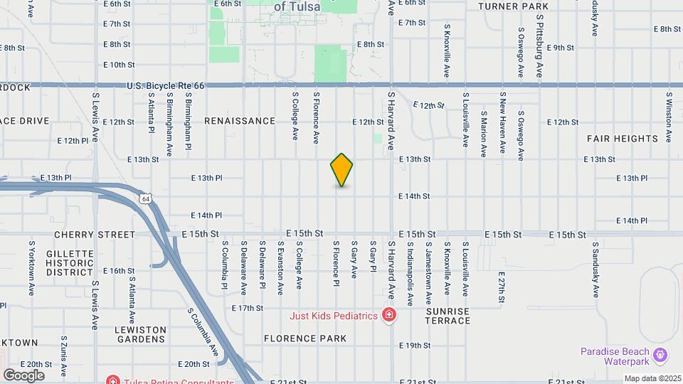 1343 S Florence Pl Map and Location Details