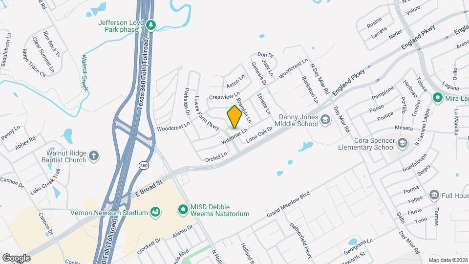 4203 Wildbriar Ln, Unit 2673 Mapa y Detalles de la Ubicación