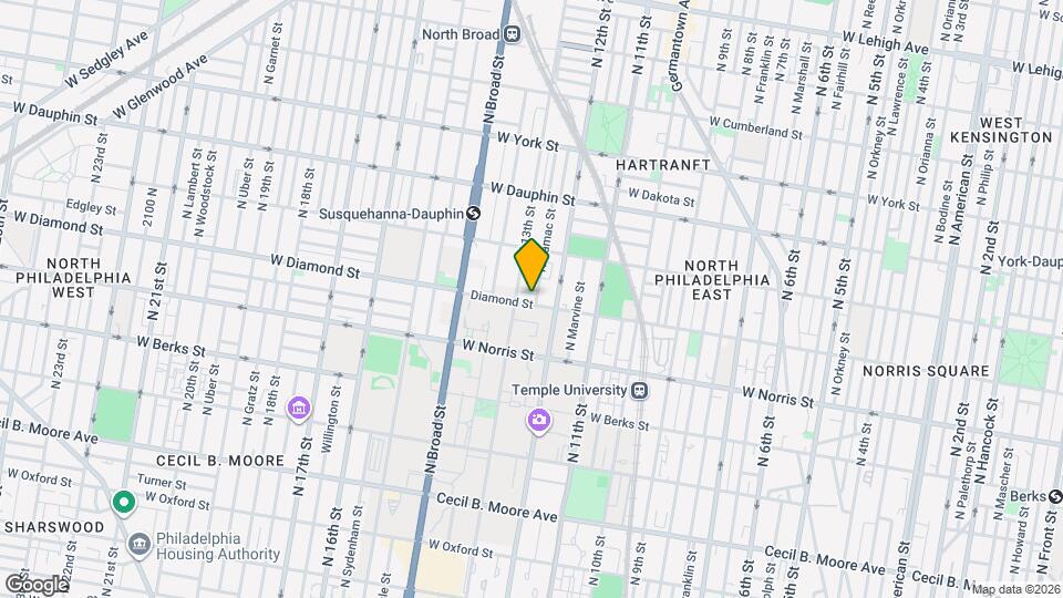 2106 N Camac St Mapa y Detalles de la Ubicación