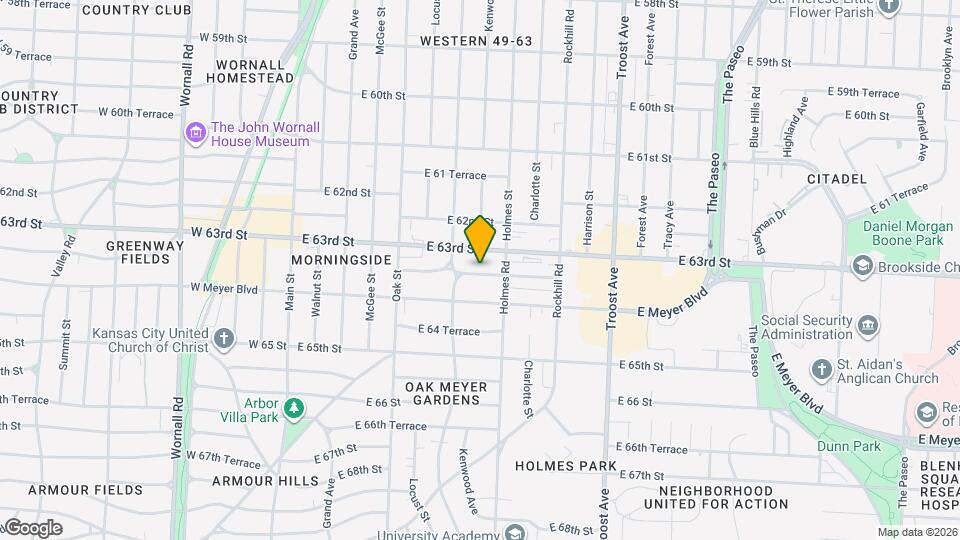 620 E 63rd Ter Map and Location Details