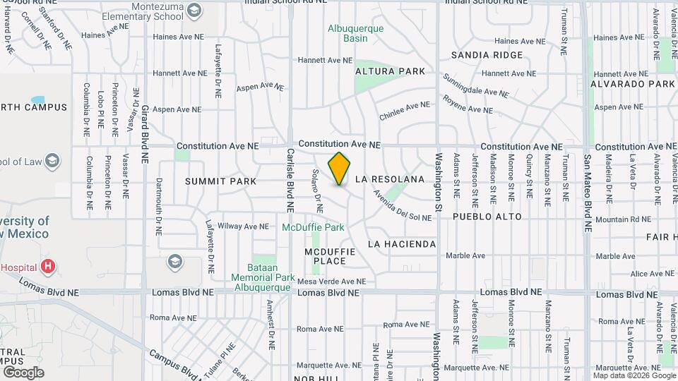 3822 La Hacienda Dr NE Mapa y Detalles de la Ubicación