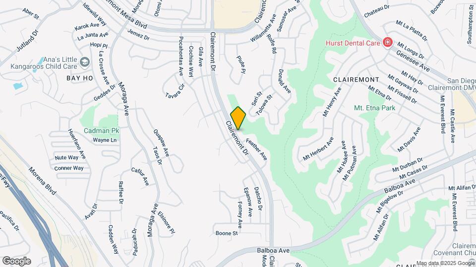 4325-4331 Clairemont Dr Map and Location Details