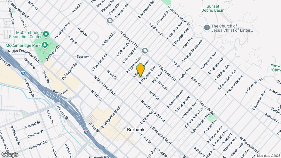 607 E Magnolia Blvd Map and Location Details