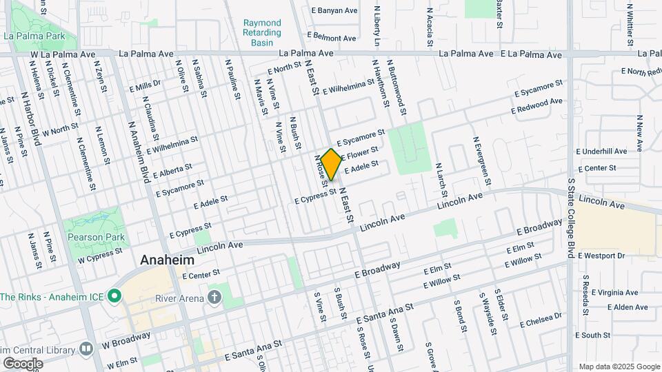 306 N Rose St Mapa y Detalles de la Ubicación