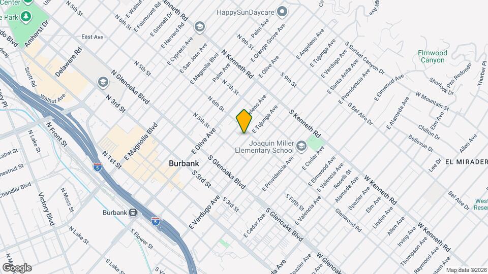557 E Tujunga Ave, Unit H Map and Location Details