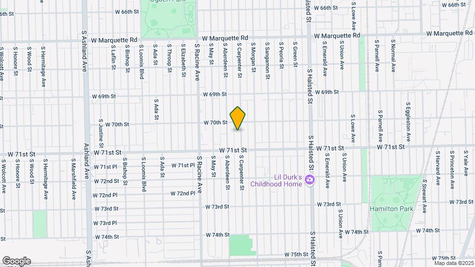 7022 S Carpenter St, Unit 1 Map and Location Details