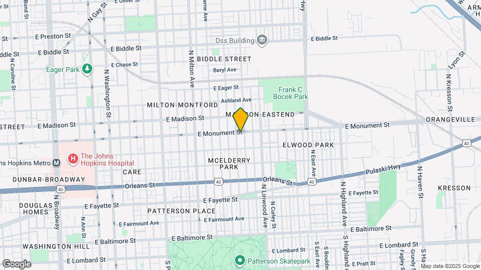 2733 E Monument St Map and Location Details