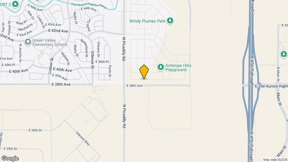 21902 E 38th Pl Map and Location Details