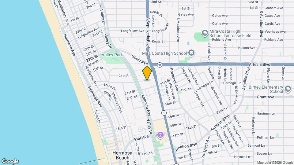 654 24th St Map and Location Details