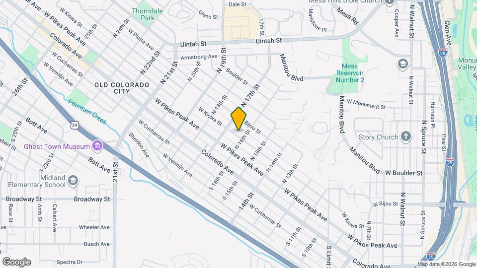 1610 W Kiowa St Map and Location Details