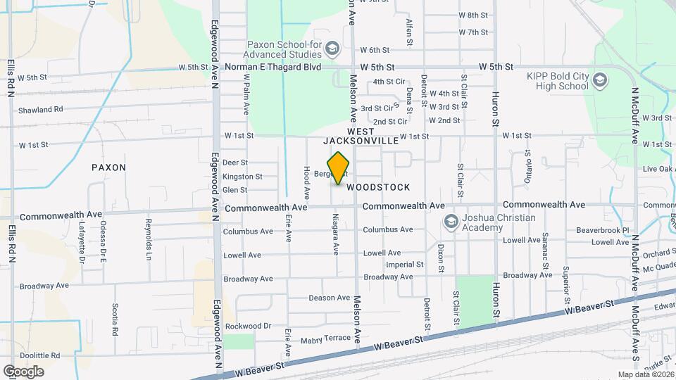 1021 Woodstock Ave Map and Location Details