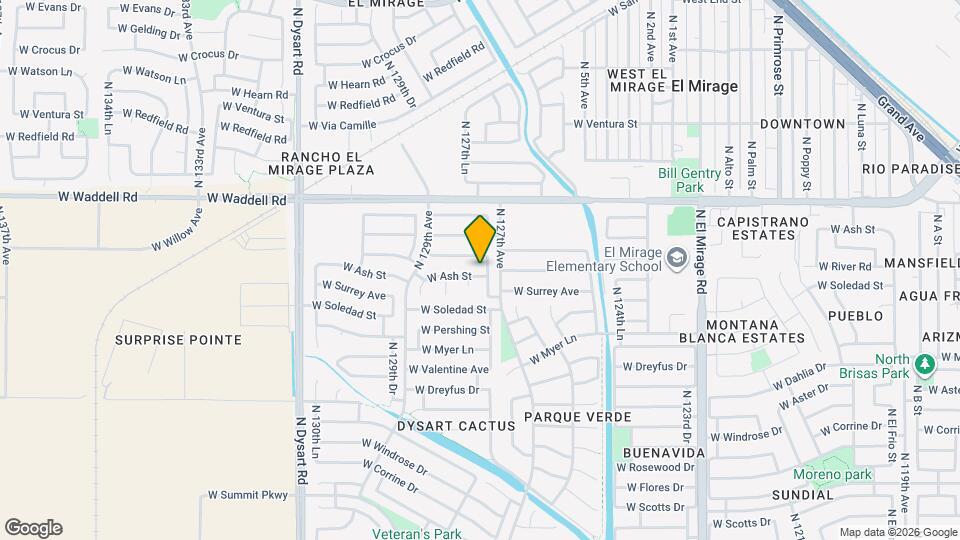 12706 W Ash St Map and Location Details