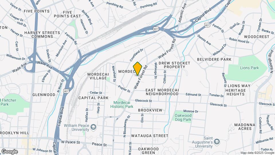 1225 Wake Forest Rd Map and Location Details