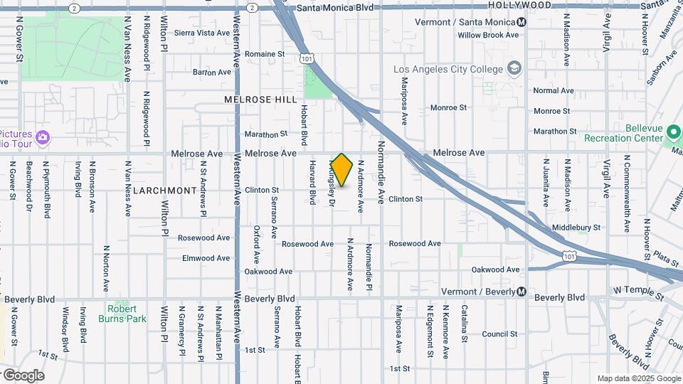 560 N. Kingsley Map and Location Details