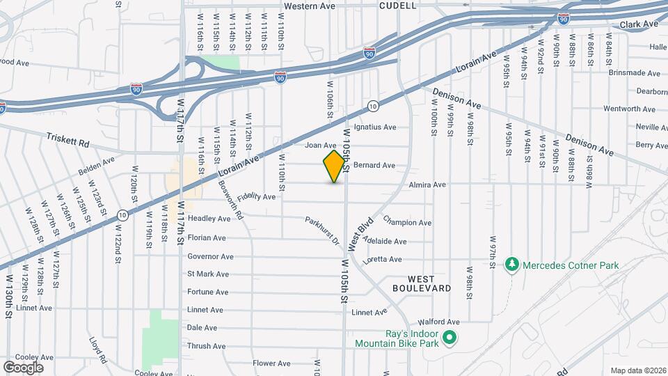 10601 Almira Ave Map and Location Details