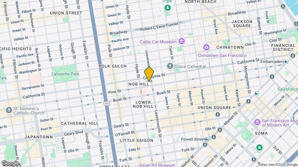 1019 Leavenworth St Mapa y Detalles de la Ubicación