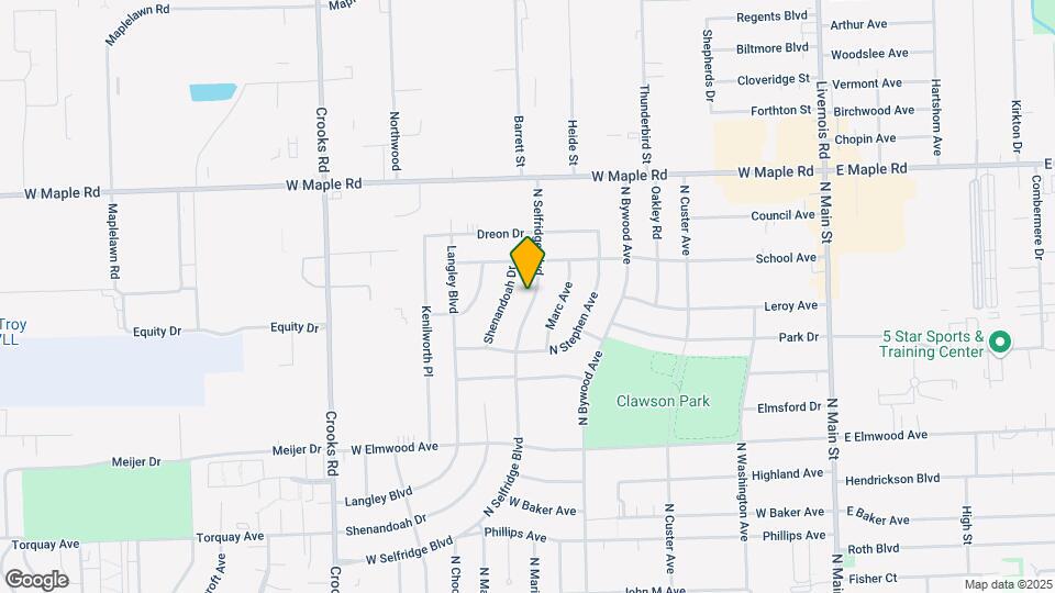 1291 N Selfridge Blvd Mapa y Detalles de la Ubicación