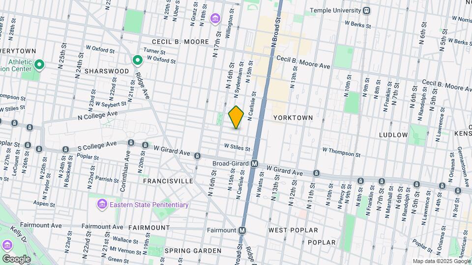 1507 W Thompson St Map and Location Details