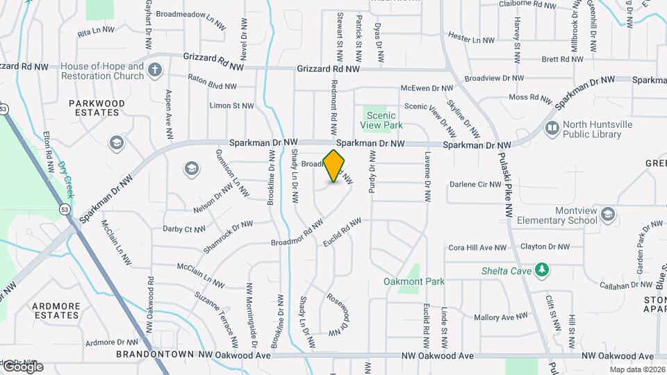 2206 Glen Iris Cir NW Map and Location Details