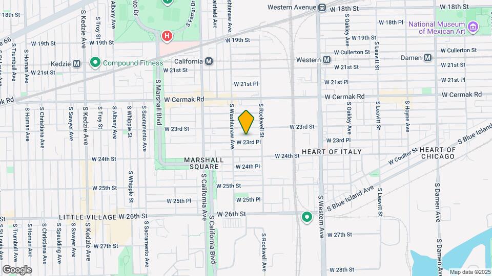 2632 W 23rd Pl Map and Location Details