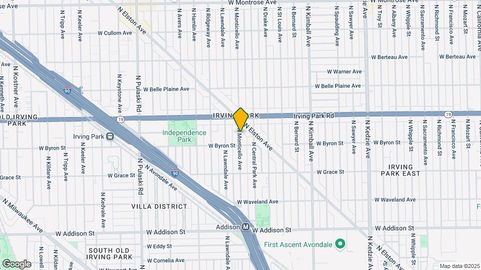3941 N Monticello Ave Map and Location Details