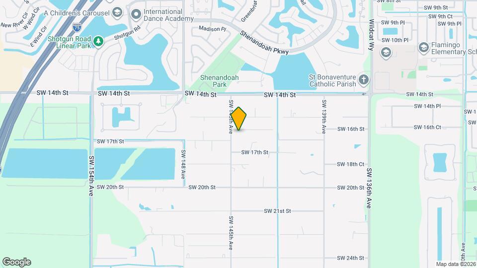 14463 SW 16th Ct Mapa y Detalles de la Ubicación