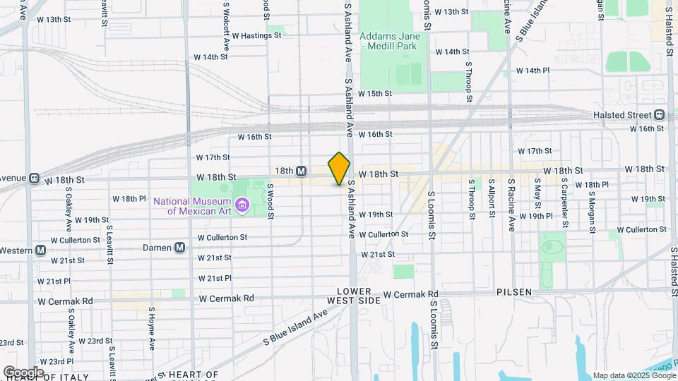 1616 W 18th Pl Mapa y Detalles de la Ubicación