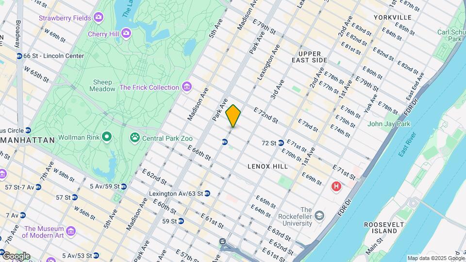 131 E 69th St Map and Location Details