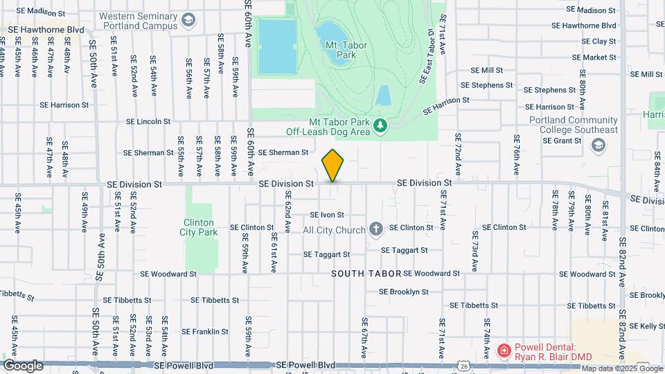 6410 SE Division St Map and Location Details