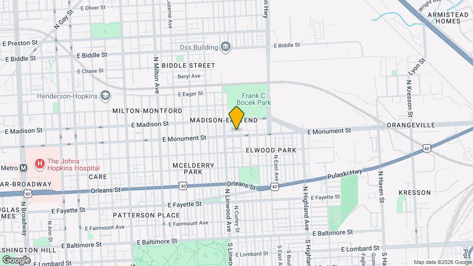 2934 E Monument St Map and Location Details