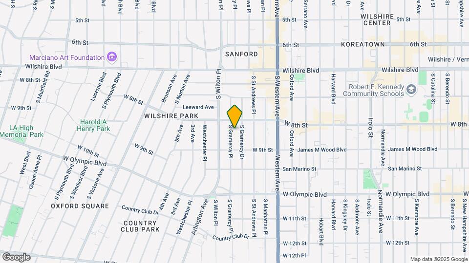 826 S Gramercy Pl Map and Location Details