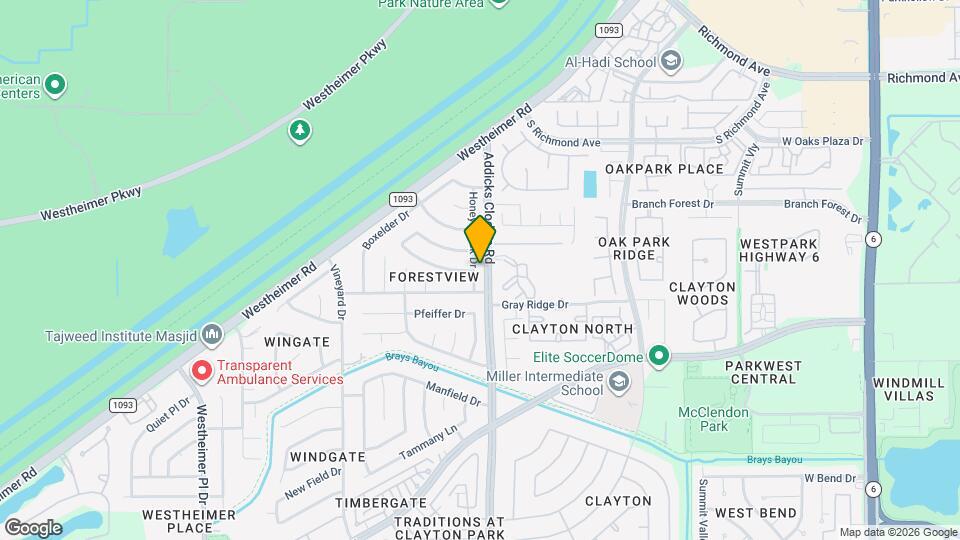 3415 Honey Creek Dr Map and Location Details