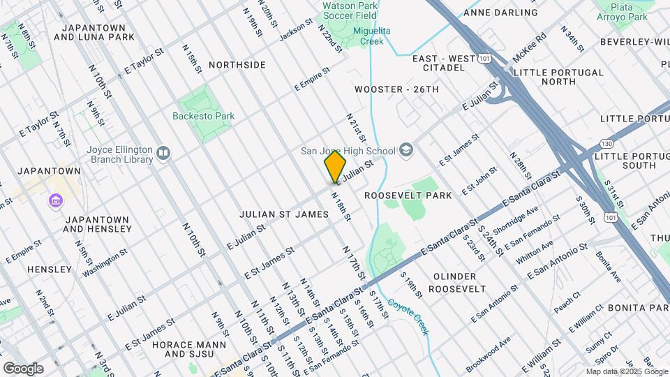 288 N 18th St Map and Location Details