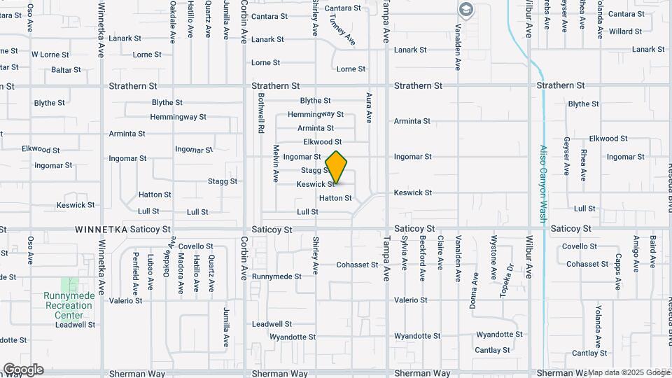 19432 Keswick St Map and Location Details