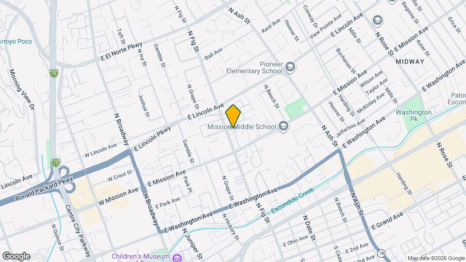 870 N Fig St Map and Location Details