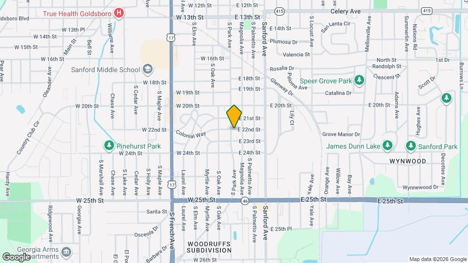 2201 S Park Ave Map and Location Details