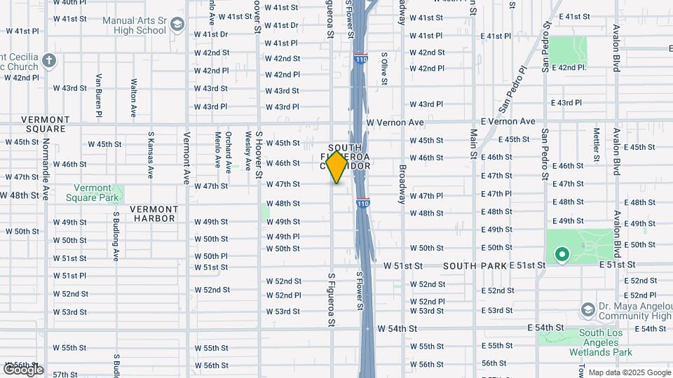 4716 S Figueroa St Mapa y Detalles de la Ubicación