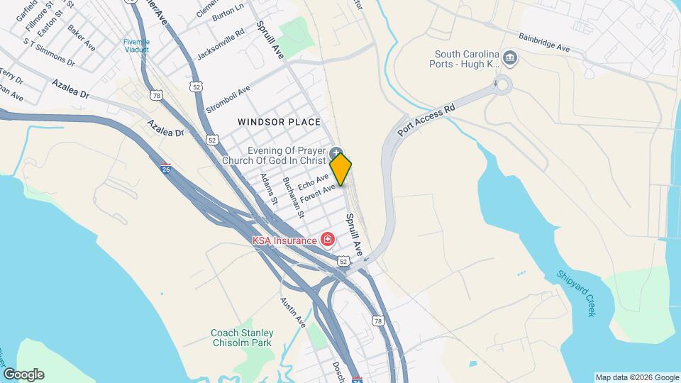 2321 Spruill Ave Mapa y Detalles de la Ubicación