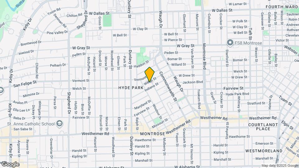 1603 Welch St Map and Location Details