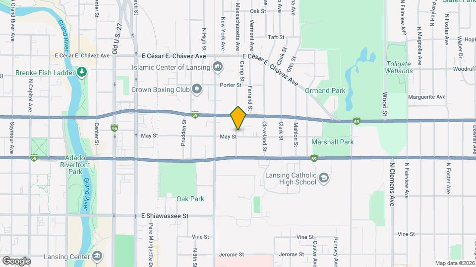 1101 May St Map and Location Details