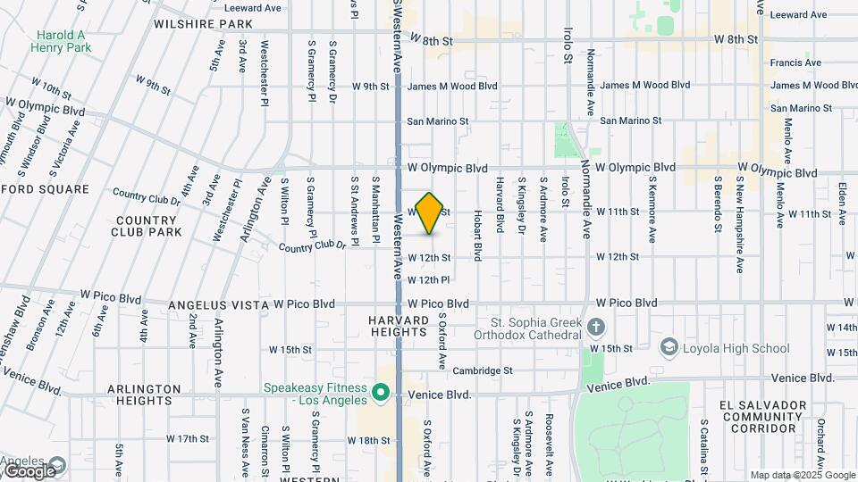 1133 S Oxford Ave Map and Location Details