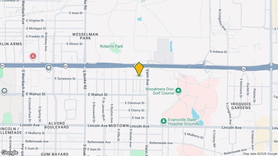 3010 E Sycamore St Map and Location Details