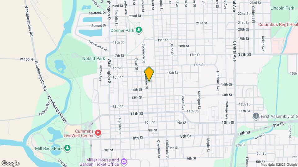 1427 Sycamore St Mapa y Detalles de la Ubicación