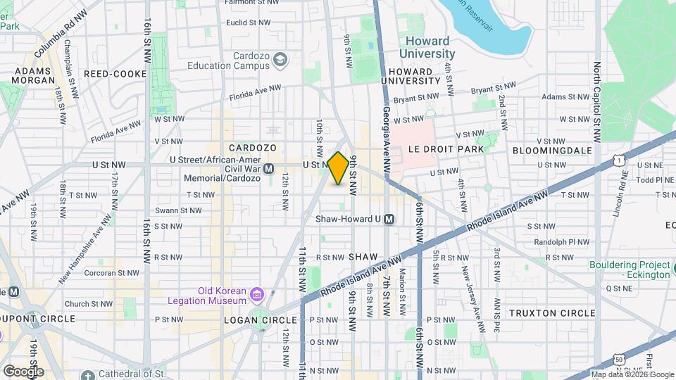 923 T St NW Map and Location Details