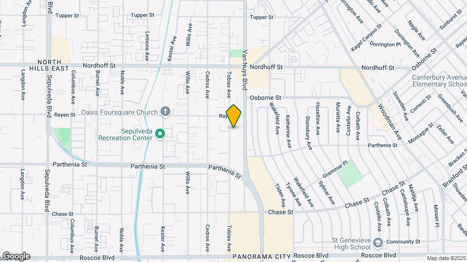 8820 Tobias Ave Mapa y Detalles de la Ubicación