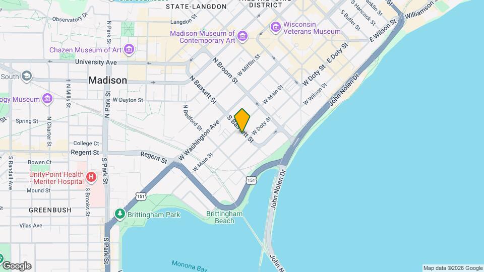 112 S Bassett St, Unit #2  SUBLET  NO DEPOSIT Mapa y Detalles de la Ubicación